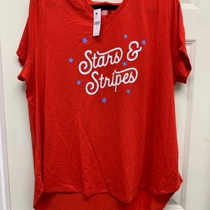 NWT Lane Bryant Stars and Stripes Tshirt